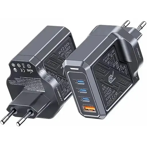 Зарядное устройство Remax Mecha Warrior Series 65W 2C+1A GaN RP-U108 02 Project - фото 2