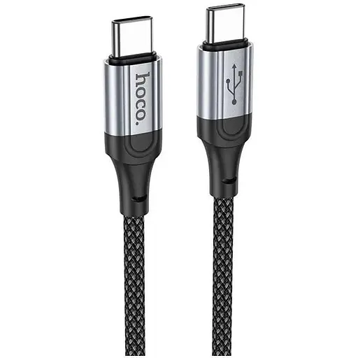 Кабель Hoco X102 Type-C to Type-C 3A 1 м nylon aluminum connectors черный