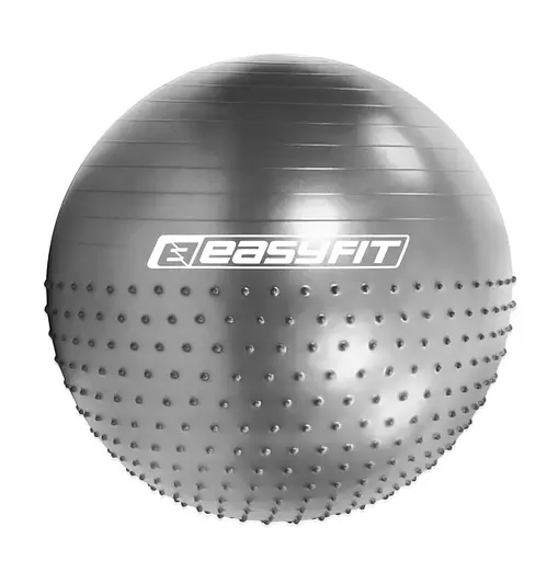 Фитбол 75 см EasyFit Hybrid серый (полумассажный фитбол) (EF-3012-GY) - фото 1