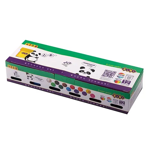Дитячі гуашеві фарби KIDS Line CLASSIC Zibi ZB.6604, 12 кольорів по 20 мл - фото 1