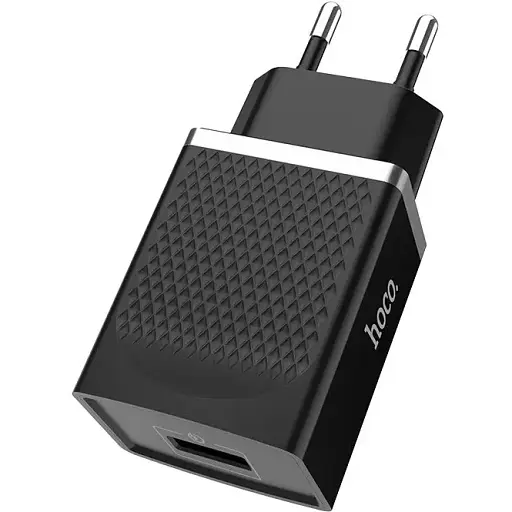 Блок живлення Hoco Vast C42A 1USB. 3A. 18W. QC3.0 Адаптер мережевий чорний - фото 1
