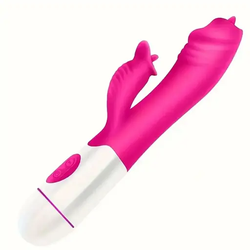 Жіночий вібратор для клітора зі стимулятором клітора рожевий - фото 1