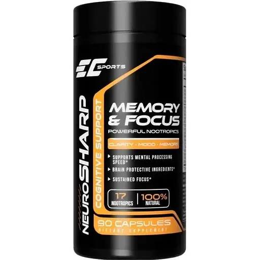 Комплекс для улучшения концентрации внимания и памяти Earths Creation EC SportsNeuroSharp 90 капс (1091-821 839)