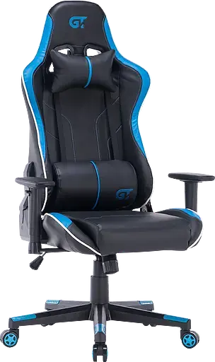 Геймерское кресло GT Racer черное с синим (X-2528 Black/Blue) - фото 2