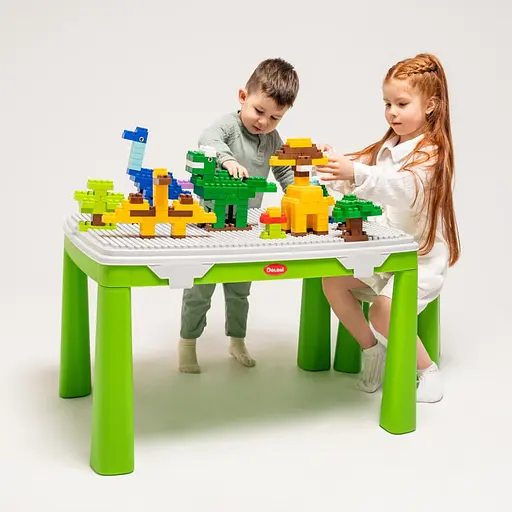 Дитячий набір "Граємось та навчаємось" 04660/2 в наборі стіл, стілець, конструктор - фото 6
