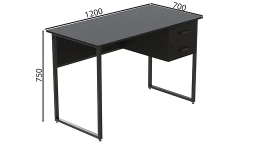 Компьютерный стол Таккота 76x120x70 черный ДСП Сосна Кембра 32мм FRD-101953 - фото 3