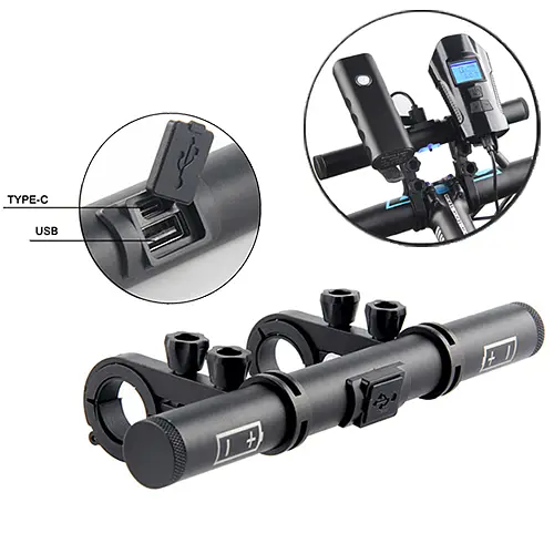 Расширитель руля 818 алюминиевый с функцией Power Bank Type-C 2x18650 - фото 3