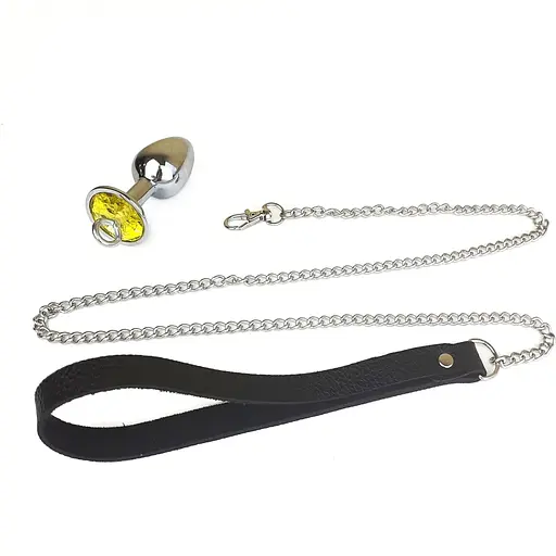 Металева анальна пробка Art of Sex Metal Anal Plug With Leash Size M