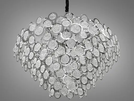 Подвесная люстра "Артишок" на 20 ламп, цвет-хром - фото 2