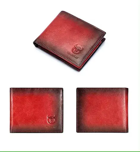 Мужской кожаный кошелек BULL 12х10х1.5 см acs0029247 - фото 2