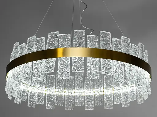 Оригинальная дизайнерская хрустальная светодиодная люстра в коридор - фото 2