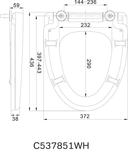 Сиденье для унитаза AM.PM Bliss L (C537851WH) - фото 4