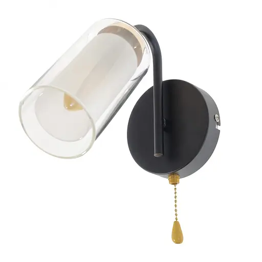 Бра Brille LK-672W/1 настінне накладне у спальню E14 BK/G