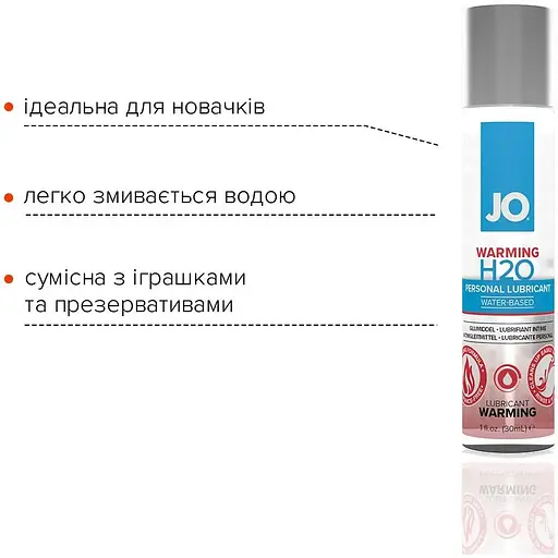 Зігрівальна змазка на водній основі System JO H2O Warming (30 мл) - фото 3