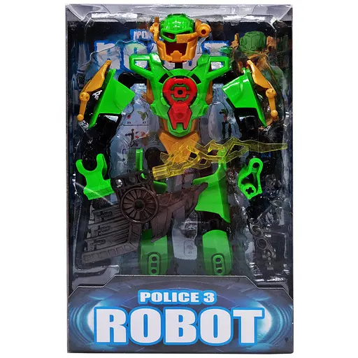 Дитяча іграшка робот Bambi Police 3 зі зброєю зелений 2018-26(Green)