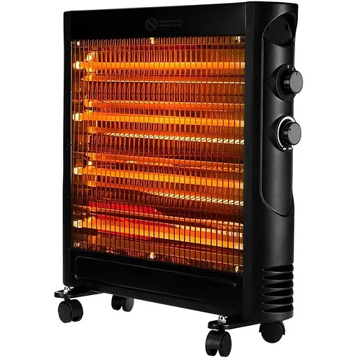 Обогреватель Neo Tools инфракрасный 1200Вт, кварцевый нагревательный элемент, черный