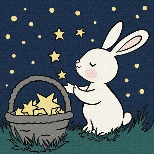 Картина по номерам "Ловець зірок" ©art_selena_ua KHO1224, 25х25 см