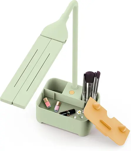 Світлодіодна настільна лампа з тримачем для ручок та для мобільного телефону - фото 2