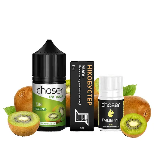 Набор компонентов для самозамеса солевой заправки CHASER For Pods BALANCE NEW 30 мл Киви, 0-50 мг (15622)