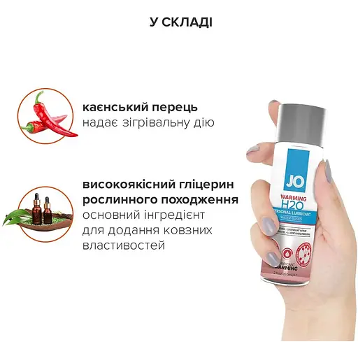 Зігрівальна змазка на водній основі System JO H2O Warming (60 мл) - фото 4