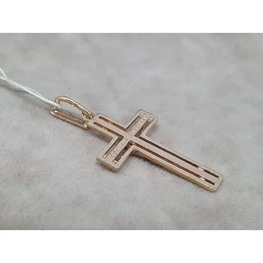 Золотой крестик Гаразд Распятие Христа. 3643312 - фото 3