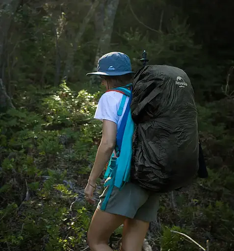 Водостойкий чехол на рюкзак Naturehike кавер 55-75л (Черный) - фото 8