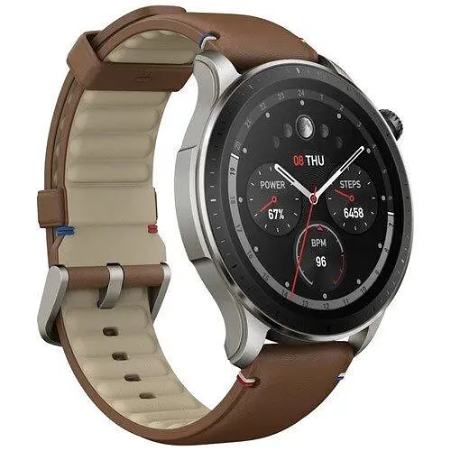 Часы умные Amazfit GTR 4 коричневые (Vintage Brown) с кожаным ремешком - фото 2