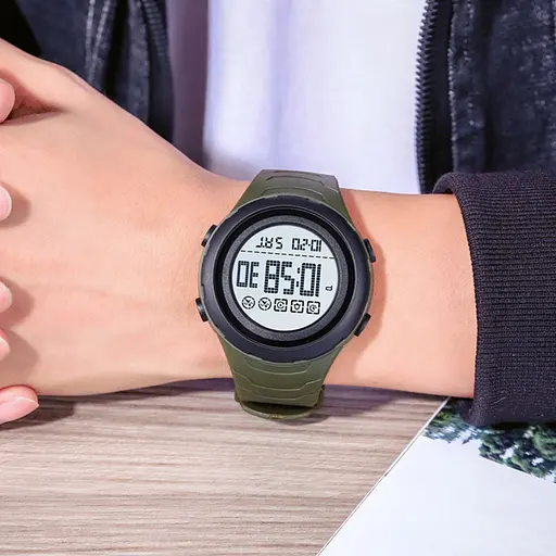 Наручний годинник чоловічий 1674AGWT Army Green-white Skmei acs0030630 - фото 4