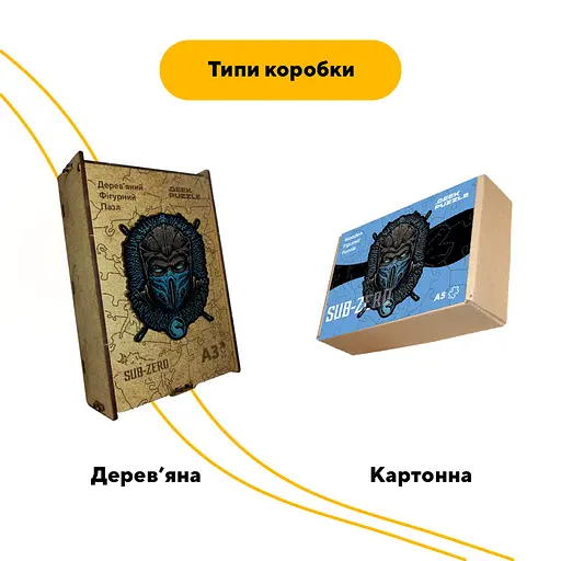 Пазл деревянный Мортал Комбат Саб-Зиро, А5, Деревянная коробка 35 элементов - фото 4