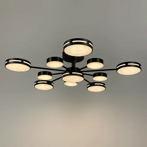 Черная светодиодная люстра Ø 85 см 85 Вт | Ст. 77033/6+5 BK | Line F - фото 5