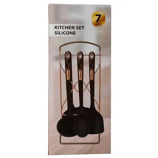 Набір кухонного приладдя 6 штук на підставці, бежевий TS Kitchen YRUR4 - фото 5