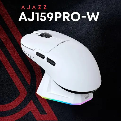 Миша Ajazz AJ159PRO White 8K Charging Dock (AJ159-PRO-W) - фото 4