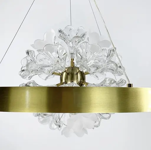 Люстра во флористических мотивах с декоративными цветками Ø 80 см Line F | Ст. D9002-800 - фото 2