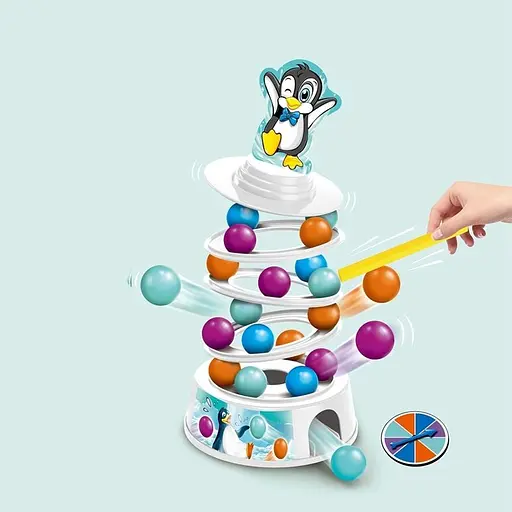 Настільна гра-балансир Пінгвін XS977-41, 36 м'ячиків - фото 2