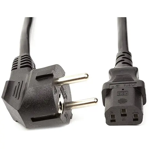 Кабель питания PowerPlant CEE7/17-C13, Cu 3x1.5мм2, 5м