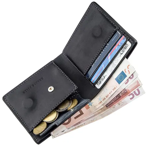 Кожаный портмоне Grande Pelle 9х11х3 см acs0014724 - фото 4