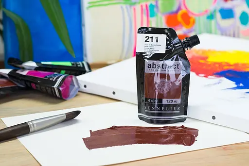 Акрилова фарба Sennelier Abstract, 500 мл, Сієна палена (Burnt Sienna) - фото 3