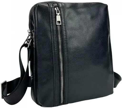 Мужская сумка кожаная через плечо черная TIDING BAG sum0028775 - фото 3