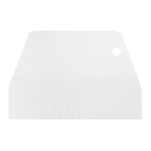 Шпатель трапецієподібний різак для тіста, скребок дільник тіста кулінарний з лінійкою на 18 см, Master Class Білий 85946 - фото 6