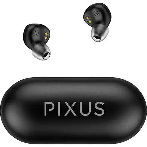 Бездротові навушники Earbuds Pixus Storm TWS, IPX7, BT5.3, 55mAh, 300mAh, 7h, Black UA UCRF - фото 2