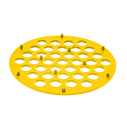 Пластикова пельменниця (форма для приготування пельменів) Ø 26 см Жовтий 84635 - фото 3