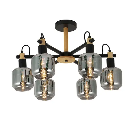 Люстра Ardero BL1460-1 DENVER під лампу чорний - фото 1