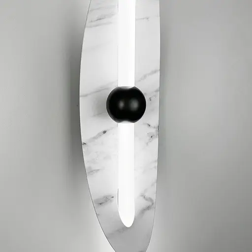 Світлодіодне бра у білому корпусі з імітацією мармуру 60 см Арт. W 60/1 B Line F - фото 3