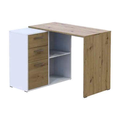 Офісний стіл Doros T8 Білий/Дуб Артізан 100х83х75 (41516060)