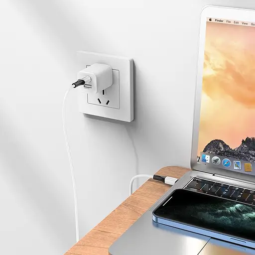 Кабель BOROFONE BX79 Type-C to Type-C 3A,60W, 1m, silicone, silicone connectors, White - фото 3