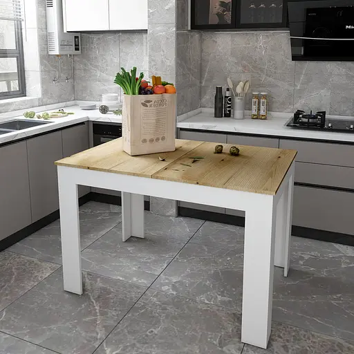 Столовый стол Doros Флинт Белый/Дуб Артизан 120(170)х80х78 (41510130)