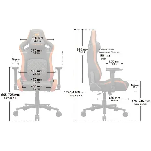 Кресло для геймеров Cougar Defensor Gold F - фото 10