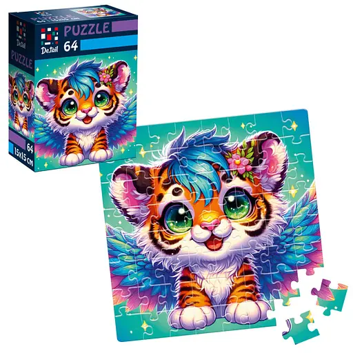 Пазли De.tail Крилате тигреня, 64 деталі, DT1234-02