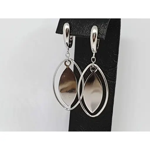 Срібні сережки Діама. 20011956195 - фото 2