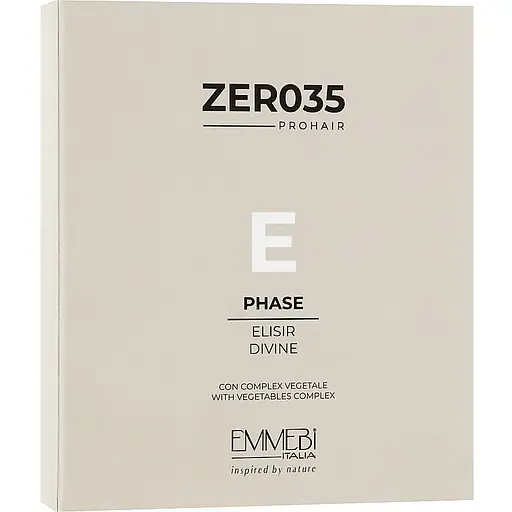 Ампули для волосся Emmebi Italia Zer035 Phase E Pro Hair New Elisir Divine 12 шт. х 4 мл